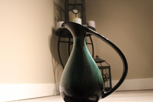Backlit vase.